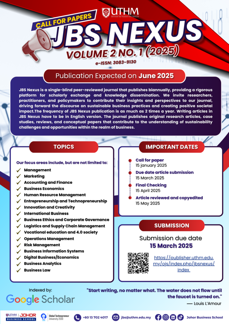 [Call For Paper] JBS NEXUS Vol. 2